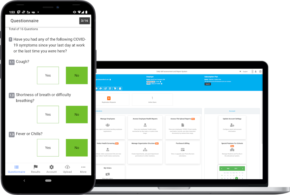 Employee Covid 19 Daily Screening And Vaccination Tracking App